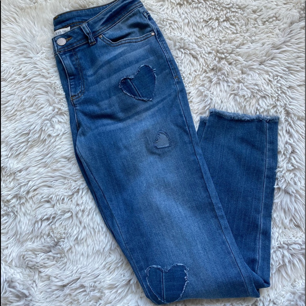 Heart Patch Blue Jeans Size 8
